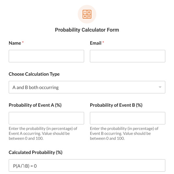 Probability Calculator Form Template