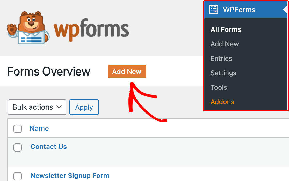 adding-new-form - WPForms Adding a new form