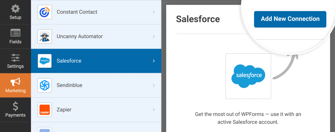 Adding-Salesforce-connection-to-form - WPForms Adding a new Salesforce connection to a form