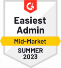 G2 2023 Easiest Admin Badge G2 2023 easiest admin badge