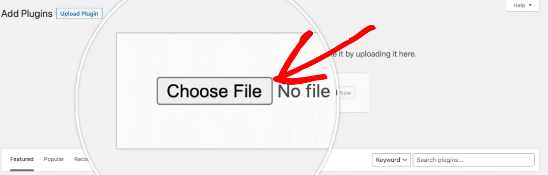 Upload the WPForms plugin - WPForms Choose file to upload