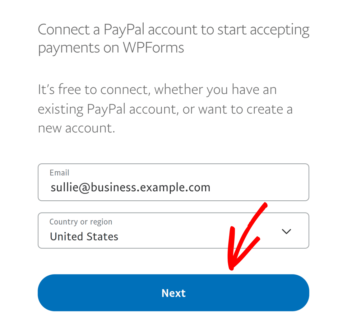 click-next-paypal-commerce - WPForms Click next