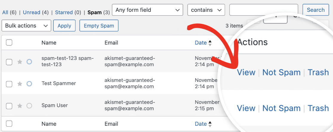 view-spam-entry - WPForms View spam entry