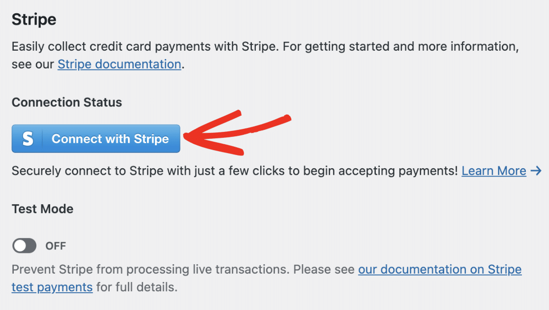 Opening Stripe Connect in WPForms - WPForms Opening Stripe Connect in WPForms