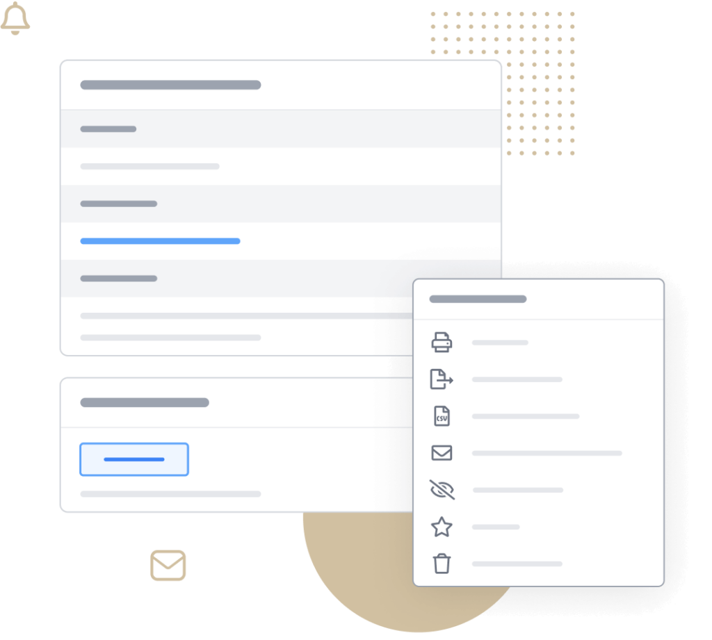 Illustration of Entry Management System Interface Elements - WPForms Illustration of entry management system interface elements