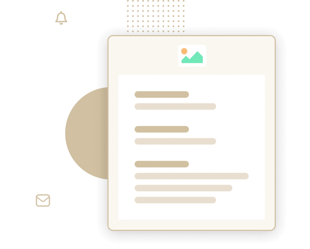 Illustration of Instant Notification Feature with Icons - WPForms Illustration of instant notification feature with icons