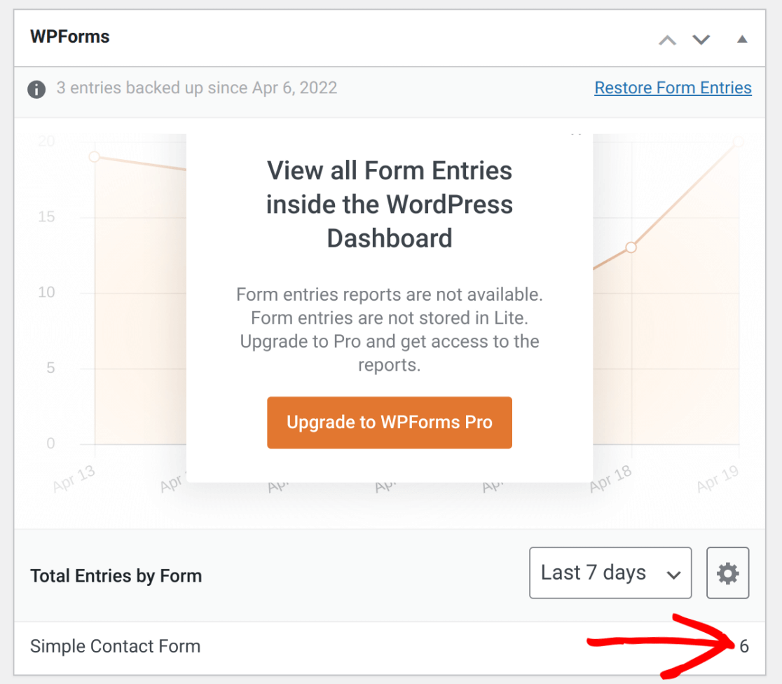 lite-connect-entries-in-dashboard - WPForms Saved entries in the dashboard