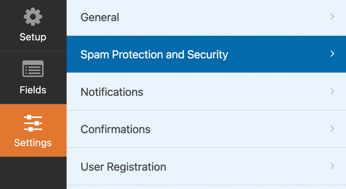 Spam Protection and Security Settings Spam protection and security settings